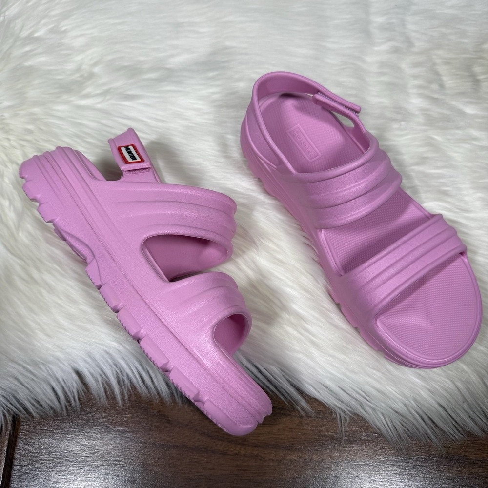 NEW Hunter Women's Size UK 5 / US 7 Pink Bloom Algae Foam‎ Sandals Shoes